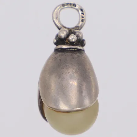 Hänge med odlad pärla, 20x10mm, 925/1000 silver Vikt: 2,1 g