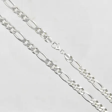 Kedja Figaro längd 50 cm, bredd 7 mm, silver 925/1000. Vikt: 44,2 g