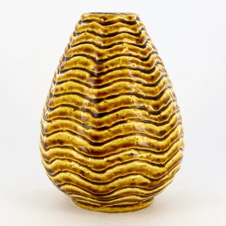 Vas Gunnar Nylund Rörstrand, stengods chamotte-struktur höjd:15cm Skickas med paket.