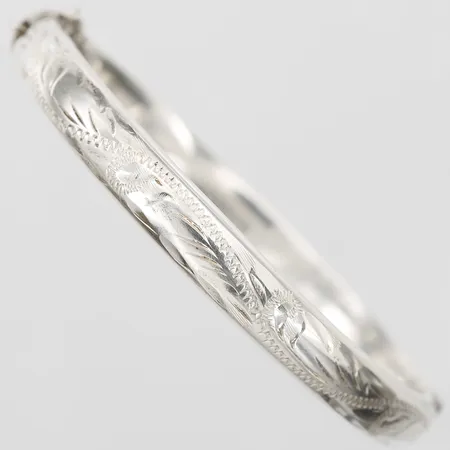 Stelt armband med mönster Ø54x60mm, bredd 7,5mm, säkerhetskedja, England, silver 925/100 Vikt: 11,5 g