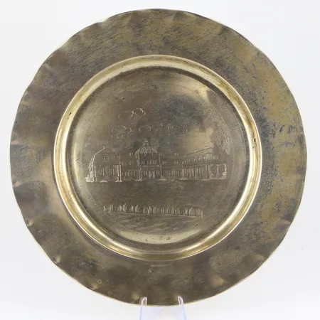 Fat Ø22cm gravyr, silver 830/1000 Vikt: 174,1 g