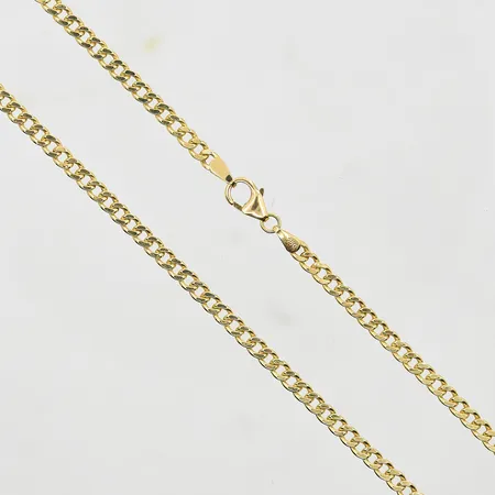 Kedja pansar längd 55 cm bredd 3 mm, 18K. Vikt: 5,4 g