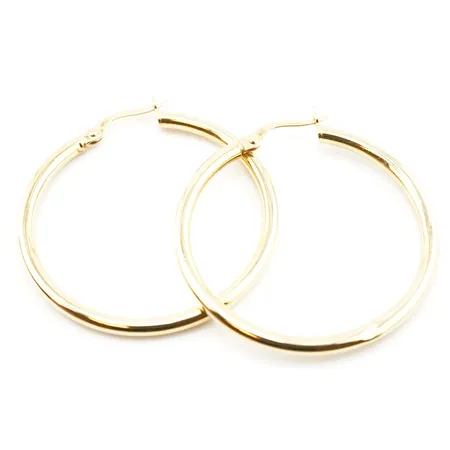 Örhängen, Ø 36mm, bredd2,5mm, 18k Vikt: 3,1 g