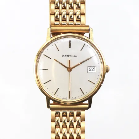 Herrur Certina,fungerar ej,gravyr,diameter 33.5 mm,18k. Vikt: 0 g