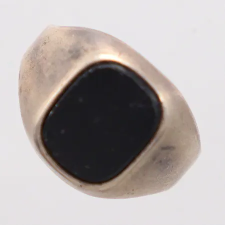 Klackring svart sten silver 835/1000 stl:17¾ Vikt: 3,9 g