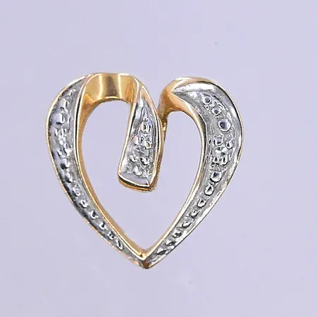 Hänge hjärta stl:12x12 mm, 18K. Vikt: 0,6 g