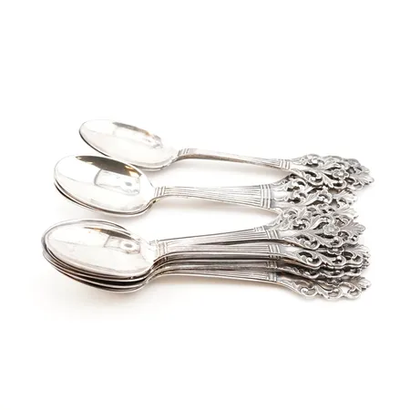 Kaffeskedar silver Viking Rose, 10cm, 830/1000 Vikt: 88,3 g