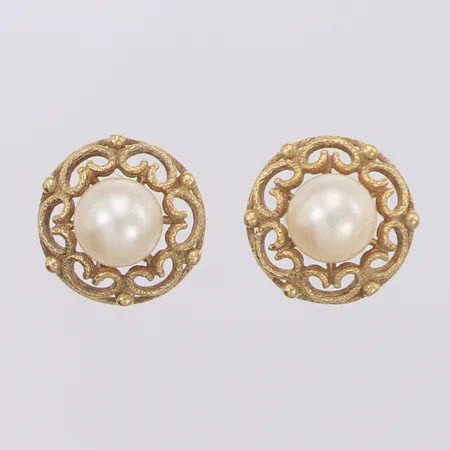 Örhängen med odlade pärlor, Ø13,0mm, 14K Vikt: 3,9 g