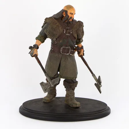 Sagan om ringen , Dwalin, samlarskulptur från Weta Workshop, skulptör Greg Tozer höjd:ca28cm, plattans mått:13x23cm