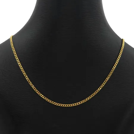 Halskedja Pansar, 21K guld, ej massiv modell, längd 55,5 cm, bredd 2,3 mm, fint skick Vikt: 5,3 g