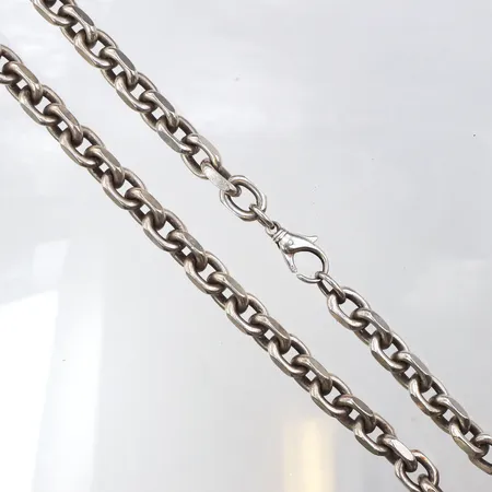 Collier "Kätting",längd ca 62 cm,bredd 3.4-10.8 mm,silver 925/1000. Vikt: 200 g