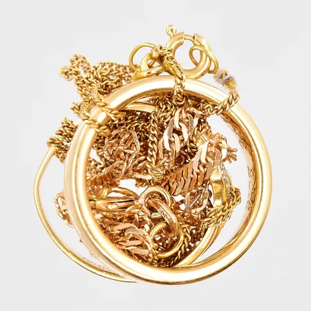 Diverse guld gravyr defekt 18K Vikt: 11,7 g