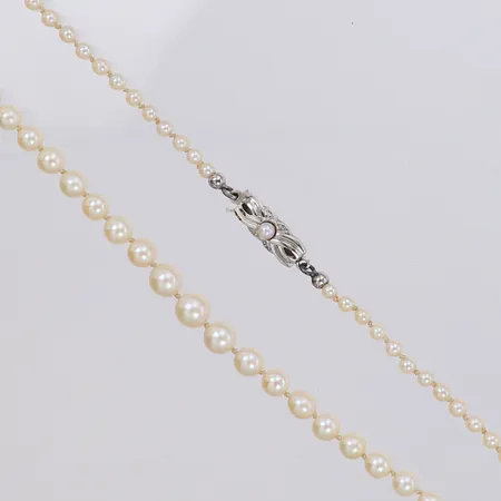 Pärlcollier längd 53cm, Ø2,5-5,5mm, silverlås, 835/1000 silver  Vikt: 10,3 g