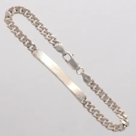 Armband Pansar med namnbricka, längd 20,5cm bredd 5,2mm, silver 925/1000 Vikt: 14,7 g