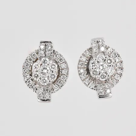 Örhängen vitguld diamanter ca 0,12ctv/st GHA 18K Vikt: 3,2 g