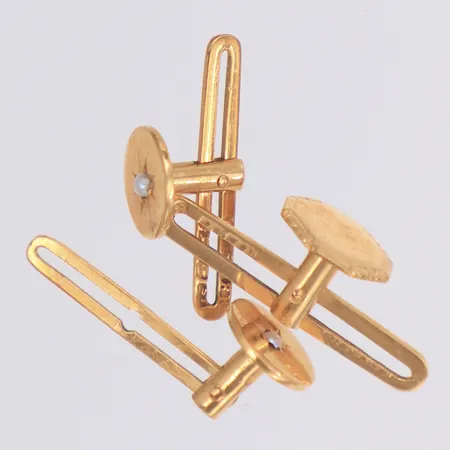 Diverse guld, pärlor, defekter, 18K Vikt: 3,5 g