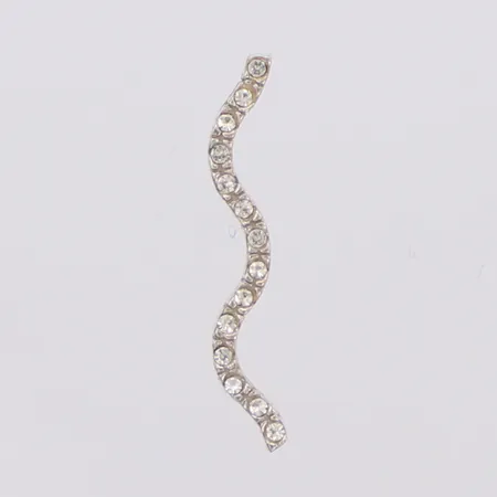 Hänge med vita stenar, längd 23,3mm, bredd 4,2mm, silver 830/1000 Vikt: 0,8 g