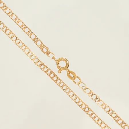 Halskedja ihålig längd 41,5cm bredd 3mm (defekta länkdelar) 18K, 3,8g 