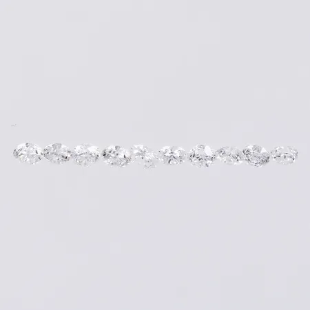 Lösa diamanter ca 10 x 0,05ct TW-W-Tc/VS-P  Vikt: 0 g