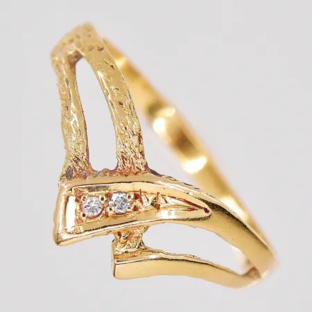 Ring diamanter 2x0,005ct stl:17¼ Bengt Hallberg Guldsmeds AB 18K Vikt: 1,9 g