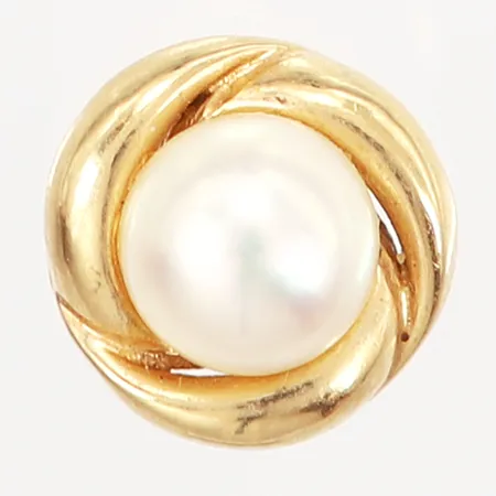 Ett udda örhänge med pärla 10-11mm, stopp saknas, 18K Vikt: 1,2 g