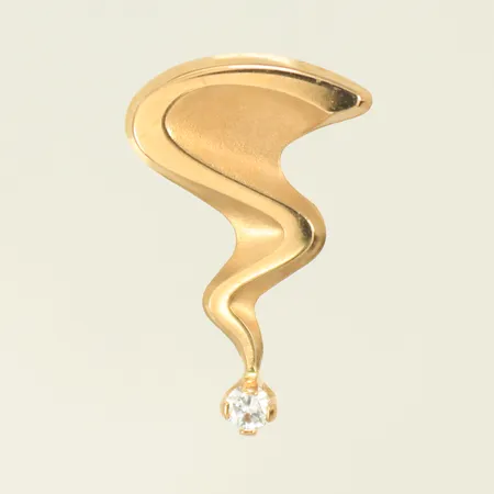 Hänge Pernilla Wiberg med vit sten, Alton, 18x12mm, 18K 0,7g totalt.