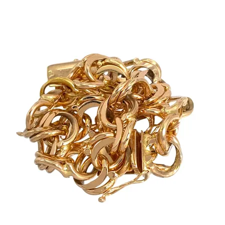 Armband och länkbitar Bismarck, 18K guld, slitage och defekter Vikt: 41,3 g