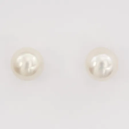 Örhängen med odlade pärlor 7-7,5mm, vitguld, 18K  Vikt: 2,1 g