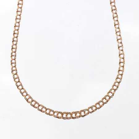 Collier Bismarck Jo-Ans Guld AB Köping,längd ca 45 cm,bredd 3-4 mm,18k. Vikt: 6,1 g