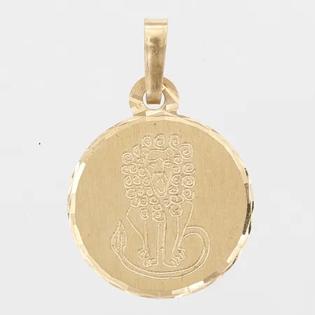 Hänge lejonet längd 20mm, Ø13mm, 18K Vikt: 0,7 g