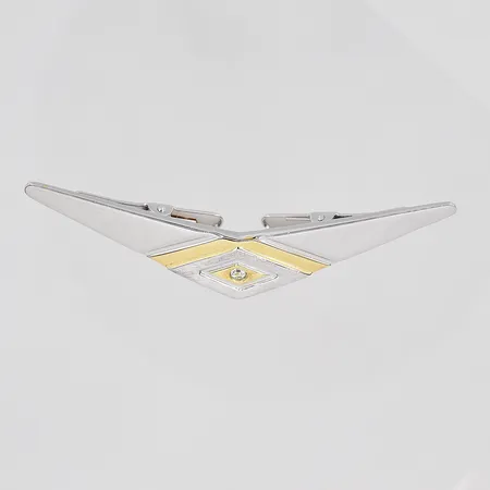 Klämma tvåfärgad längd 70mm GFAB silver 925/1000 Vikt: 11,9 g