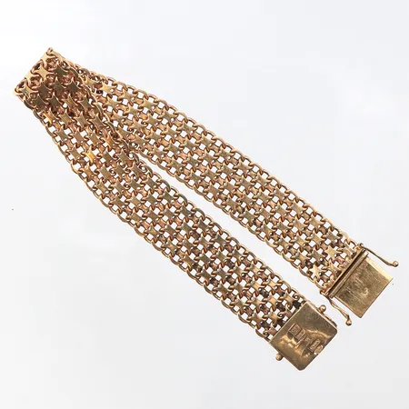Armband X-länk,Andrens Guldvaror Köping,längd ca 18.5 cm,bredd 13.6 mm,18k. Vikt: 25,9 g