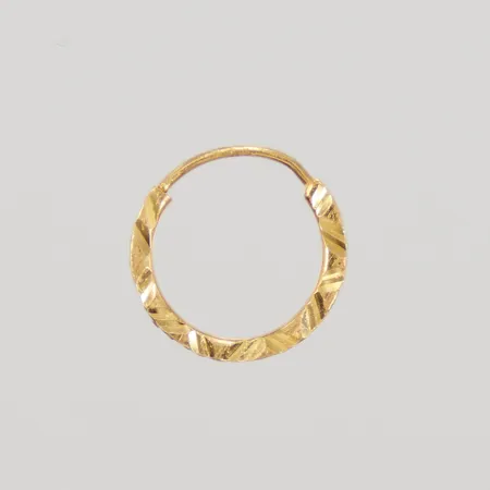 Udda örhänge Creol Ø11mm bredd 1,3mm, 24K,  Vikt: 0,4 g