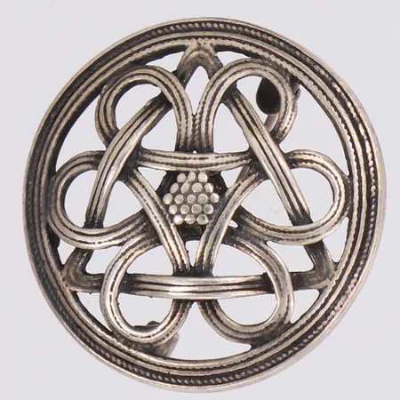 Brosch Kalevala Koru, Helsinki Finland, Ø26mm, 925/1000 silver Vikt: 5,5 g