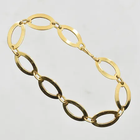 Armband längd 20 cm bredd 11 mm, personlig gravyr, 18K. Vikt: 14,9 g