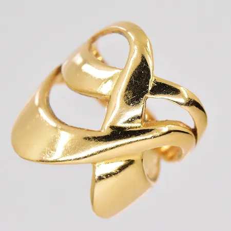 Ring stl:17½ bredd ovandel 22,2mm Bronsil AB 18K Vikt: 6,8 g