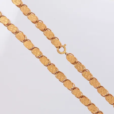 Kedja Aleppo längd 55,5cm, bredd 7mm, 21K Vikt: 26,8 g