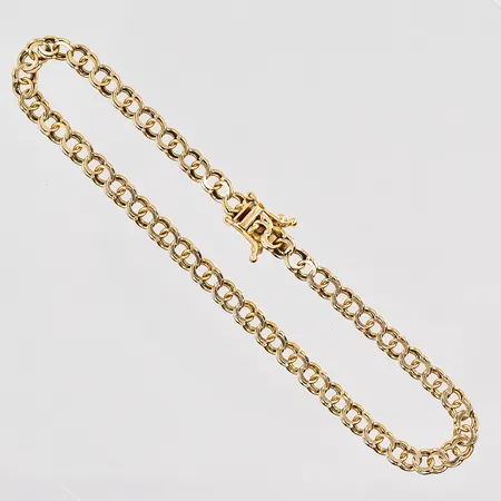 Armband Bismarck längd 19,5cm bredd 3,9mm 18K Vikt: 5,5 g