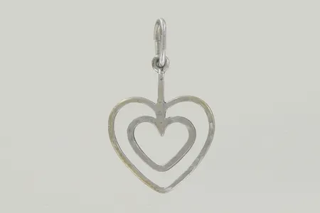 Hänge hjärta längd 2 cm, silver 830/1000  Vikt: 0,9 g