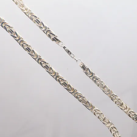 Kedja  kejsar längd 51cm bredd 6mm silver 925/1000 Guldfynd, fint skick, inköpt 2025 på Guldfynd Vikt: 100 g