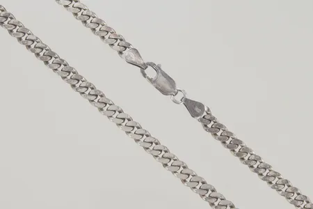 Halskedja pansar längd 50,5 cm bredd 4 mm silver 925/1000 Vikt: 30 g