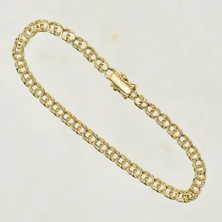 Armband Bismarck längd 20 cm, bredd 5 mm, 18K. Vikt: 8,4 g