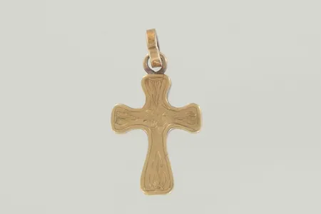 Hänge Kors längd 2,5 cm 18K  Vikt: 1,2 g