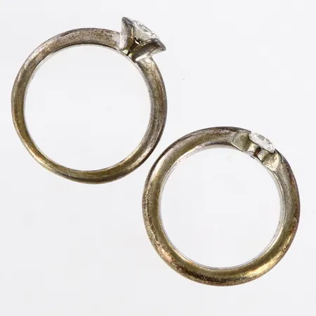 Ringar med stenar stl:18¼,19, stenar något lösa i infattningen, silver 925/1000 Vikt: 12,3 g