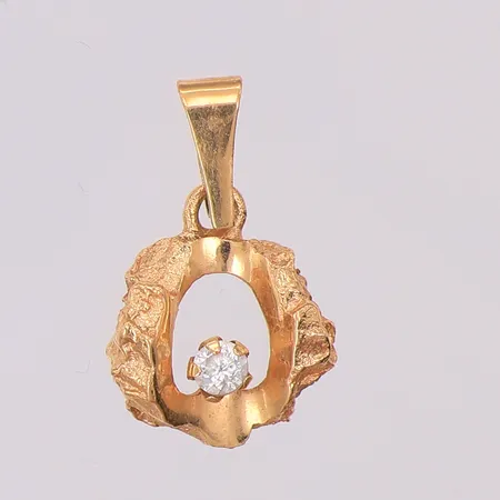 Hänge Lapponia vit sten 17mm, 18K Vikt: 1 g