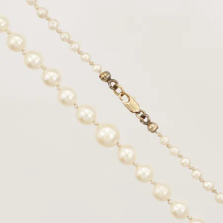 Collier doserat med odlade sötvattenpärlor, längd 57cm, 3-7,6mm, lås i 18K  Vikt: 0 g