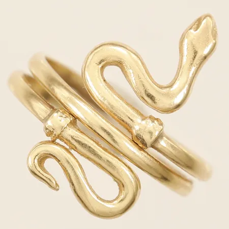 Ring Orm stl:17, bredd 21,3mm skev 14K Vikt: 3,8 g