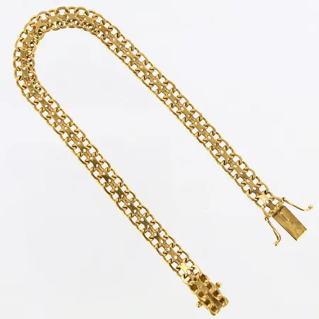 Armband Xlänk 19cm bredd:6mm, 18K  Vikt: 10,7 g