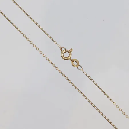 Halskedja ärtlänk, längd 57cm, bredd 1mm, 18K Vikt: 2 g
