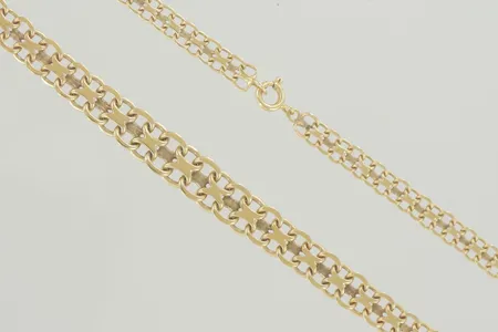 Halskedja X-länk längd 44 cm bredd 5,5-8 mm, 18K  Vikt: 18,6 g